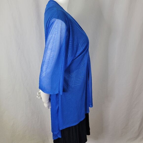 Lularoe Open Front Blue‎ Cardigan Size M - Picture 4 of 6